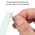 thumbnail image 5 of 10 set Brass Magnetic Clasps with Loops Nickel Free Round Silver color Plated 11.5x6mm Hole: 1.2mm, 5 of 6