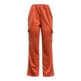 thumbnail image 4 of Cargo Pants Women High Waisted Plus Size Stretch Womens Yoga Pants Comfy Pajamas Lounge Pants Sweatpants Wide Leg, 4 of 4