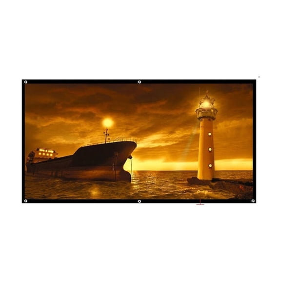 100inch Screen 120inch 16:9 Without Frame Portable Polyester Projection Screen For HD LED CTL80 C80 UC46 Projector Beamer ,Wrinkle-Free Projector Screen