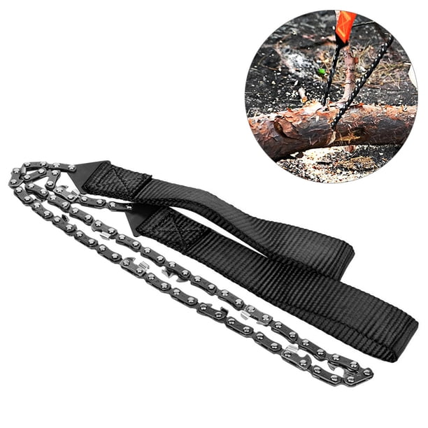 Sierra De Cadena Para Exteriores, De Diseño Ergonómico Sierra Manual Para Exteriores De Acero Al Manganeso Manual Portátil Para Exteriores Para Aserrar Madera Para