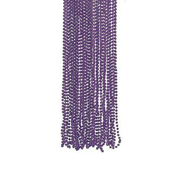 Purple Metallic Beads Necklace (4 Dz) - Jewelry - 48 Pieces