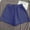 Navy, variant on QUNYINEY Blue Shorts for Women Casual High Waist Bermuda Shorts Loose Cotton Wide Leg Elastic Waist Shorts