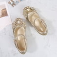thumbnail image 4 of Jkety School Shoes for Girls Mary Jane Dress Shoes Uniform Flats (Little/Big Kids) Mary Janes(Gold,4), 4 of 9