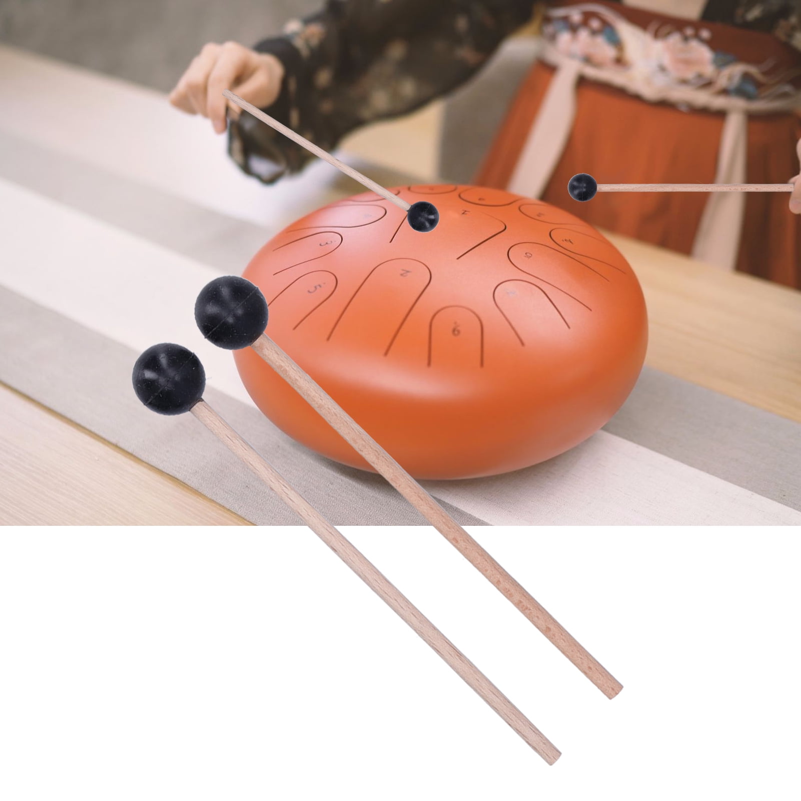 EZSPTO Ethereal Drum Finger Cot,Wooden Handle Hammer,Drumstick Kit