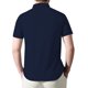 thumbnail image 4 of Pantalones Cortos de Gimnasio para Hombres de Verano Color Sólido Casual Ventilar Suelta Cremallera Bolsillos Solapa Manga Corta, Poliéster, 4 of 9