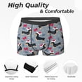thumbnail image 2 of Men's Boxer Briefs, Christmas Hat Dachshund Soft Comfy Mens Underwear Boxer Briefs Breathable With Widen Waist, 2 of 7