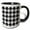 Black/White, variant on 3drose, Square Pattern Background - Abstract Monochrome Vector Graphic, 11oz Two-tone Green Mug