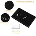 thumbnail image 4 of Velvet 7 Slots Jewelry Trays Stackable Tray Box Showcase for Rings Earrings Studs Black, 4 of 8