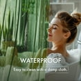 thumbnail image 4 of AmazerBath No Hook Shower Curtain and Liner 3-in-1, Luxury Heavy Duty Clear Green No Hook Shower Curtain Liner, 72x75 Cute 100% EVA Bathroom Weighted Plastic Shower Curtain with 3 Heavyweight Stones, 4 of 9