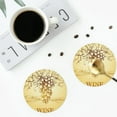 thumbnail image 5 of Bingfone Vintage Bunch Of Grapes Leather Drinks Coasters With Set Of 6,Suitable For Home Kitchen,Coffee Cup Coasters Home Gift, 5 of 9