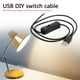 thumbnail image 2 of Cable de alimentación USB 2 pines USB 2.0 Extensión de cable macho DIY con interruptor (Negro) WDOplteas Para estrenar, 2 of 9