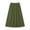 Army Green, variant on Midi Vacation Skirts for Women Boho Peasant Flowing Skirt with Elastic Waist and Tiered Hem for Vacation