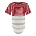 thumbnail image 5 of Wdfiry Women Maternity Breastfeeding Tee Nursing Tops Striped Short Sleeve T-shirt, 5 of 5