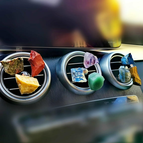 Crystal Car Vent Clips Crystal Raw Gemstone Car Outlet Decoration, Natural Quartz car Parts,Charm car Crystal, Car Accessories Gifts