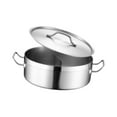 thumbnail image 2 of Olla caliente de acero inoxidable, utensilios de cocina con tapa, olla gruesa para sopa, olla para cocinar para picnic, cocina, barbacoa, reunión Diámetro 16cm, 2 of 8