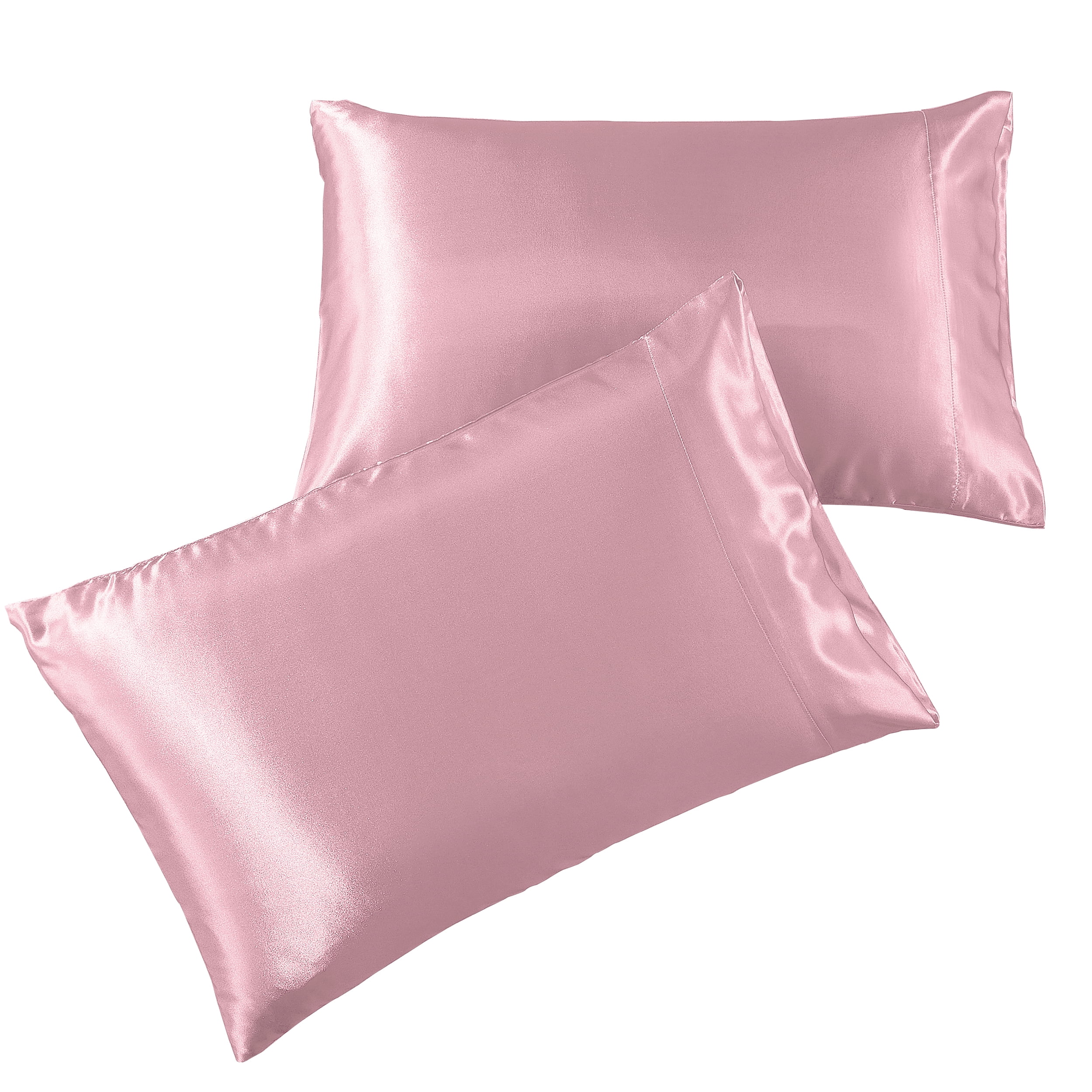 Satin Pillowcase Queen [2Pack, Pink] Hotel Luxury Silky Pillow Cases