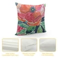 thumbnail image 4 of ONETECH Throw Pillow Cover Colorful Bohemian Peach Floral Boho Watercolor Pink Painterly Decorative Pillow Case Home Decor Square Pillowcase, 4 of 5