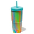 thumbnail image 6 of Silipint: Silicone 32oz Straw Tumblers: 2 Pack Sugar Rush - Reusable Unbreakable Cup, Flexible, Hot/Cold, Airtight Lid, 6 of 8