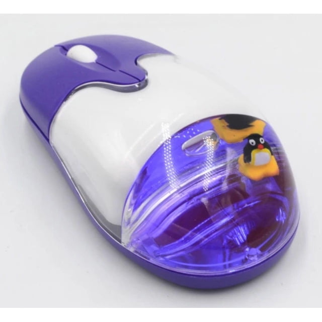 Ratón inalámbrico Frutiger Aero Penguin Design Purple USB