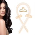thumbnail image 2 of Rizadores sin calor para cabello largo, ideales para peinar durante la noche, con coleteros de seda color oro champán., 2 of 5
