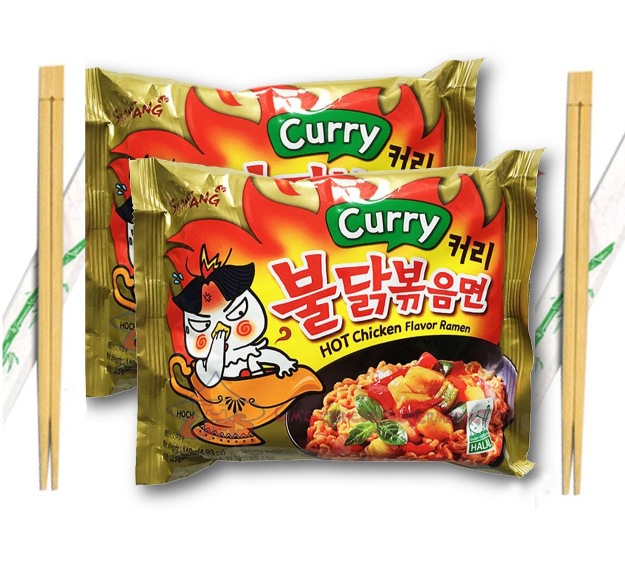 SAMYANG CURRY BULDAK HOT CHICKEN FLAVOR RAMEN HOCHI NOODLES - 140g