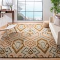 thumbnail image 2 of SAFAVIEH Wyndham Donella Abstract Wool Area Rug, Brown/Ivory, 7' x 7' Square, 2 of 8