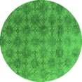thumbnail image 1 of Ahgly Company Indoor Round Oriental Green Industrial Area Rugs, 4' Round, 1 of 4