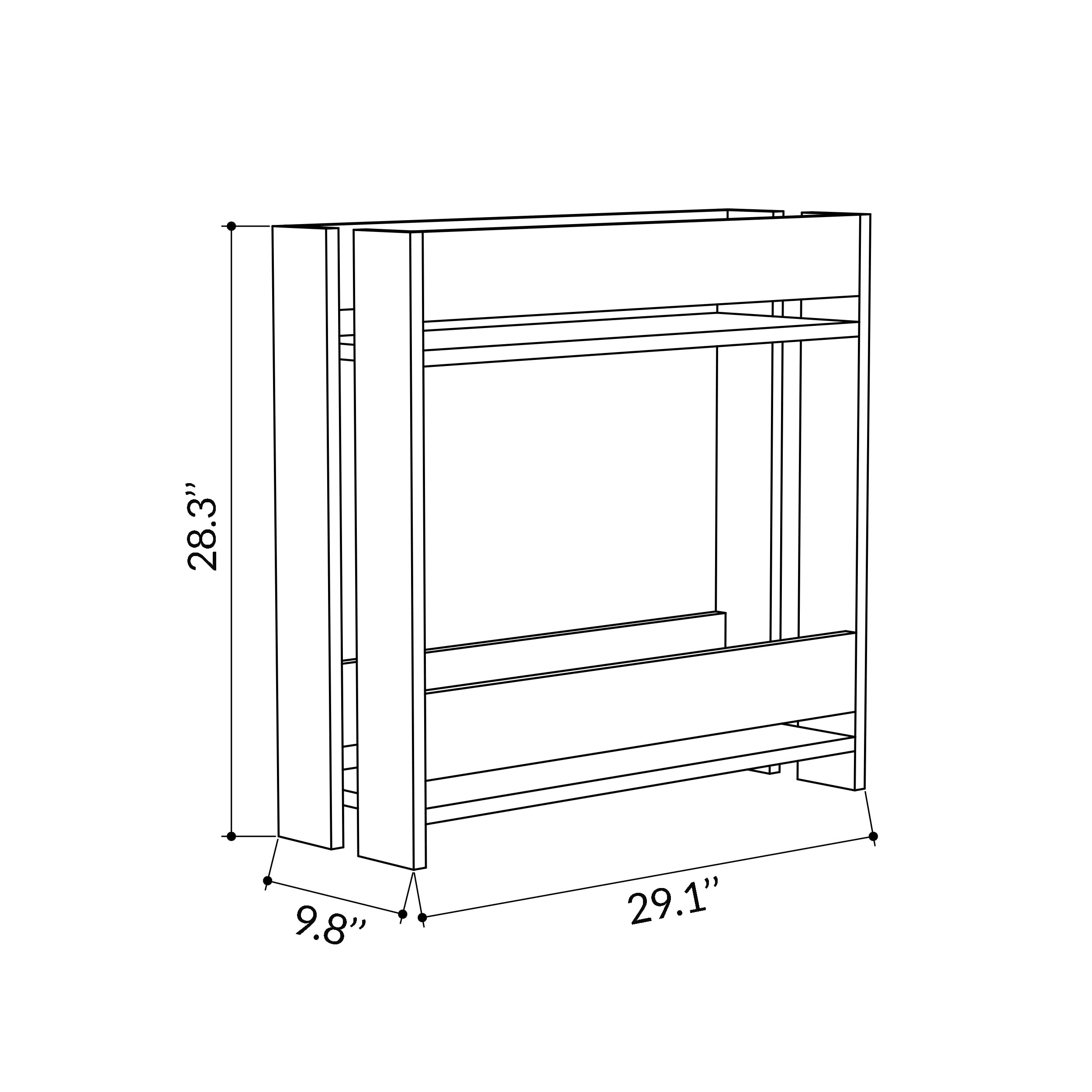 Ada Home Decor Furniture 2 Tier White Pearson Modern Plant Stand