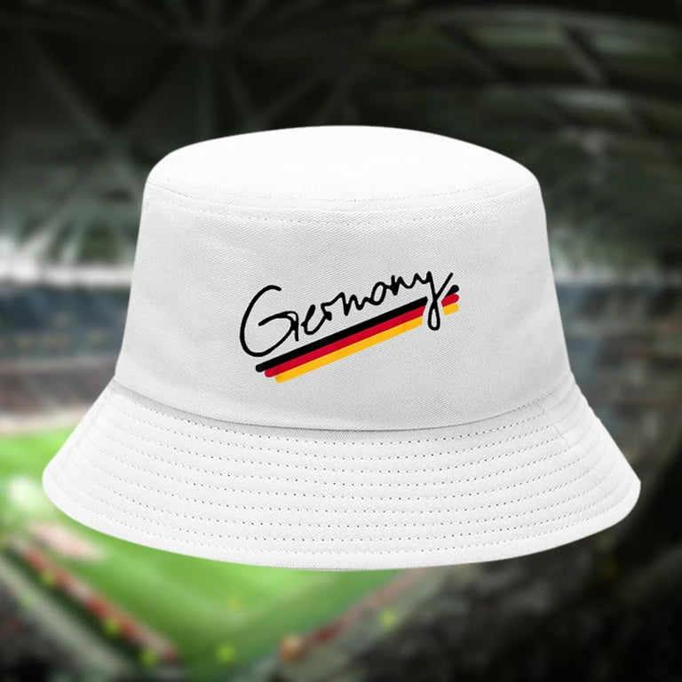 Germany Hat EM Football 2024 Herren Damen Anglerhut Fischerhut Bucket Hat European Championship Germany Fanartikel DE Public Viewing EM Deko Kappe Men Women Football Heartbeat Bucket Hats for Men Walm...