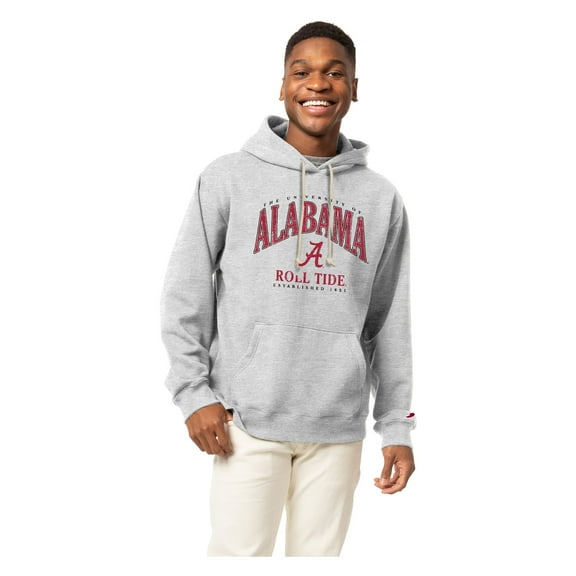 Men's-League Collegiate Wear  Heather Gray Alabama Crimson Tide Essentials 2.0 Fleece Pullover Hoodie
