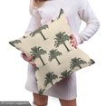 thumbnail image 5 of Ambesonne Palm Tree Fabric by the Yard Upholstery, Sketch Look Vintage Art, 10 Yards, Eggshell and Evergreen, 5 of 5