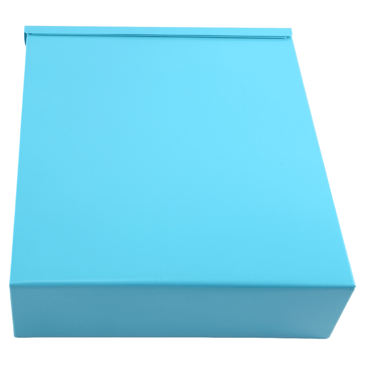 Wall-Mounted Mailbox Lockable Mailbox Wall Collection Box Farmhouse Mailbox with Key Suitable for Home Office Blue