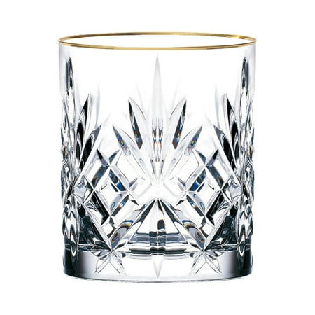 - Lorren Home Trends Siena Crystal Double Old Fashioned Glass (Set of 4)