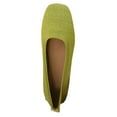 thumbnail image 2 of Kidagic Women's On Loafers Comfortable Square Toe Flat Shoes Lightweight Breathable Walking Casual Footwear(Color:Light Green,Size:12), 2 of 9