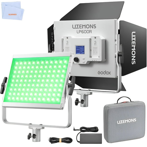 Cámara Godox LP600R con luz continua, panel LED RGB de 60 W