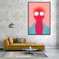 thumbnail image 3 of IDEA4WALL Framed Canvas Wall Art Minimalist Abstract Colorful Portrait Painting Prints for Modern Home Decoration Ready to Hang - 24x36 inches, 3 of 4