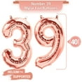 thumbnail image 3 of PARIS PRODUCTS - 39th Birthday Rose Gold Balloons & Number 39 Mylar Balloon, 39th Birthday Party Decor, 39th Birthday Decorations for Women, 39th Birthday Decorations Women 39, 3 of 4