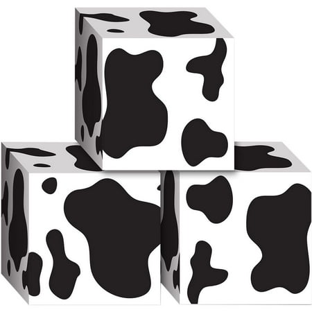 Cow Print Favor Boxes (3 Pack) - Party Supplies