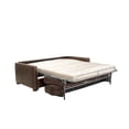 thumbnail image 3 of ACME Noci Upholstery Tufted Cushion Back Sleeper Sofa in Brown Leather, 3 of 3
