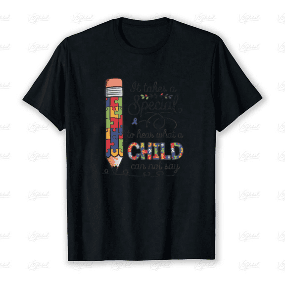An Awesome Inspiring Graphic Design for the Best Autism Teacher Unisex T-shirt up to size 5XL