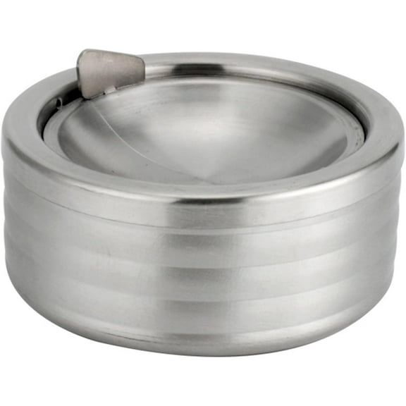 Outdoor Ashtray with Lid, Flip Top Stainless Steel Ash Tray, Metal Windproof Cigarette Ashtrays for Indoor or Outdoor Use, Desktop Ashtray Office Patio Home Decor