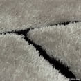 thumbnail image 4 of Allstar Grey Shaggy Area Rug with 3D Design with Black Lines. Contemporary Formal Casual Hand Tufted (5' x 7'), 4 of 4