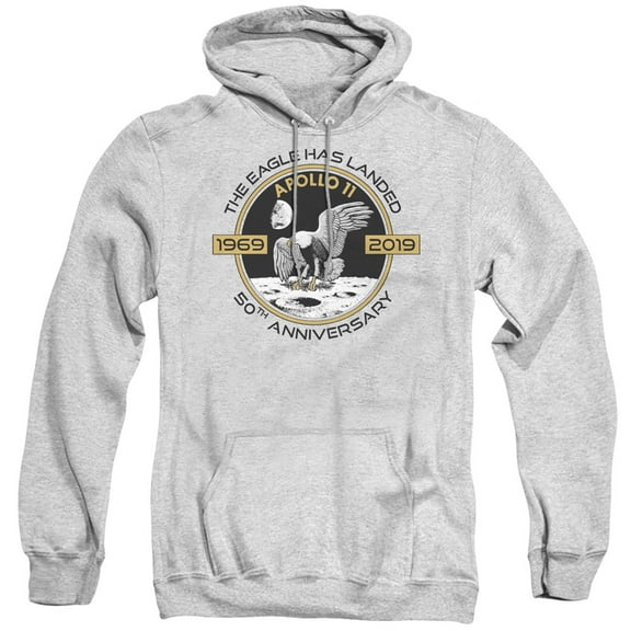 Nasa Apollo Circle 50Th Adult Pullover Hoodie Sweatshirt Athletic Heather