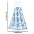 thumbnail image 2 of 2 Pcs Kettle and Tea Cup Kitchen Hand Towels with Hanging Loops Absorbent Soft Fast Drying Decor Bath Towels, 2 of 7