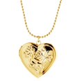 thumbnail image 2 of 2xRose Tallado Corazón Medallón Collar Regalo Dorado Zulema Collar con medallón con foto, 2 of 8