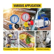 Vacuum Pump,4.8CFM AC Refrigerant Vacuum Pump With Gauges HVAC Refrigeration Home Vacuum Packing Air Condition Automobile Maintenance