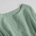 thumbnail image 6 of Women's Linen Dress, Embroidered Summer Maxi Dress with Tie Waist, Boho Cotton Long Dress for Women, 6 of 9