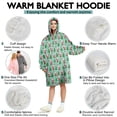 thumbnail image 5 of Wearable Oversized Blanket,Light Blue Christmas Santa and Tree Pattern Wearable Blanket Hoodie for Adults,Cozy Hooded Blankets with Super Pockets,Super Warm Fuzzy Pullover for Women & Men, 5 of 6