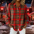 thumbnail image 4 of THDHVS Button Down Shirts for Women,Women's All Over Vintage Plaid Shirt with Button Down Collar and Long Sleeve Classic Button Up Top Fashion Style for Casual Wear, 4 of 6