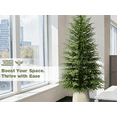 thumbnail image 4 of OLIVIVI 4FT Artificial Cedar Tree, Real Touch Faux Cedar Topiary, Tall Indoor Outdoor Fake Evergreen Plant for Living Room, Entryway, Office Decor 2 Pack, 4 of 9